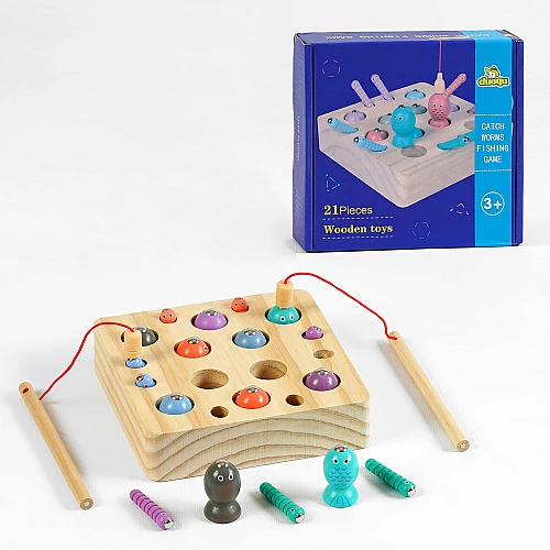 Развивающий набор сортер магнитная рыбалка и червячки от Obetty