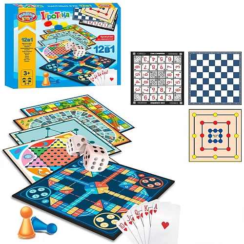 Набор настольных игр 12 в 1 от LimoToy Набор настольных игр 12 в 1 от LimoToy