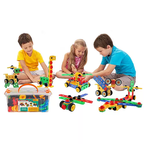 Розвиваючий STEM конструктор з шестернями (101 шт) від ETI Toys Розвиваючий STEM конструктор з шестернями (101 шт) від ETI Toys