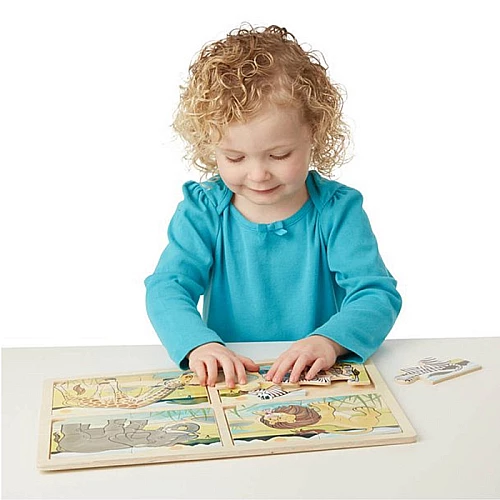 Пазл у рамці 4 в 1 Сафарі від Melissa & Doug