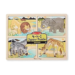 Пазл у рамці 4 в 1 Сафарі від Melissa & Doug