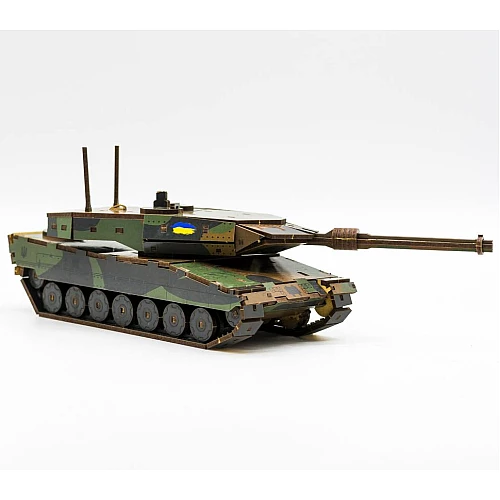 Деревянный 3D-конструктор Танк Леопард (206 деталей) от PuzzleOk