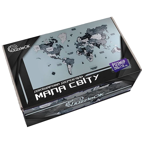 Деревянный пазл Карта мира (110 элементов) от PuzzleOk Деревянный пазл Карта мира (110 элементов) от PuzzleOk