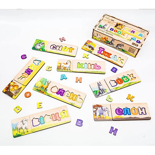 Розвиваюча іграшка-пазл Абетка тварин (8 тварин) від PuzzleOk Розвиваюча іграшка-пазл Абетка тварин (8 тварин) від PuzzleOk