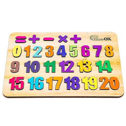 Пазл вкладиш Цифри (27 елементів) від PuzzleOk Пазл вкладиш Цифри (27 елементів) від PuzzleOk