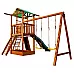 Детский деревянный игровой комплекс Babyland-3 с качелями