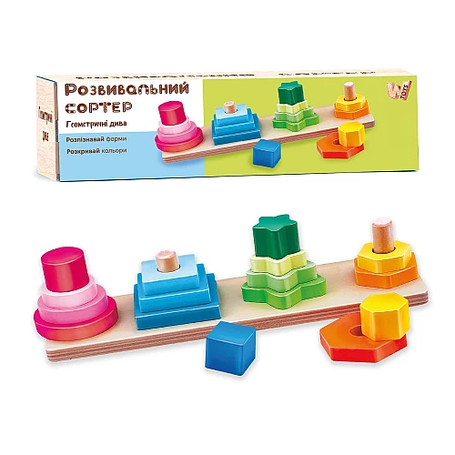 Геометрический сортер Логика (16 фигур)