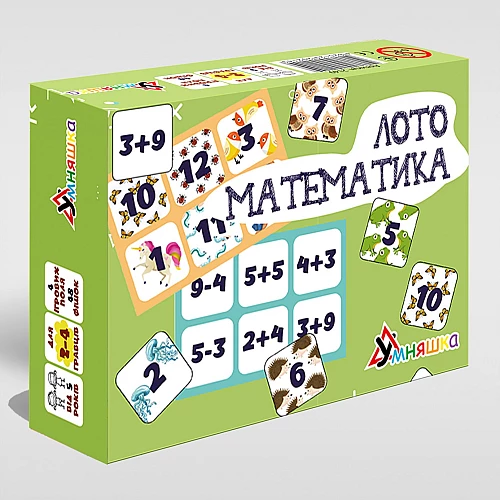 Развивающая настольная игра Лото математика