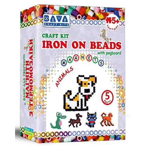 Набір для творчості термомозаіка Тварини (5 фігурок)