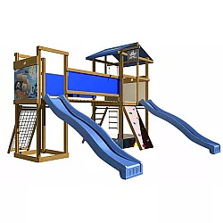 Детская игровая площадка SportBaby-11 с мостиком и сеткой