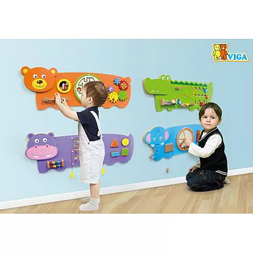 Розвиваючий бізіборд Бегемотик від Viga Toys Розвиваючий бізіборд Бегемотик від Viga Toys
