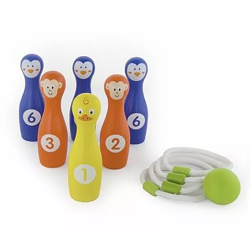 Развивающая игра 2-в-1 Боулинг и кольца от Viga Toys Развивающая игра 2-в-1 Боулинг и кольца от Viga Toys