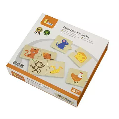 Розвиваючий набір пазли Що їдять тварини (24 елемента) від Viga Toys