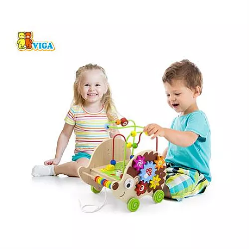 Развивающая игрушка каталка 4 в 1 Ежик от Viga Toys Развивающая игрушка каталка 4 в 1 Ежик от Viga Toys