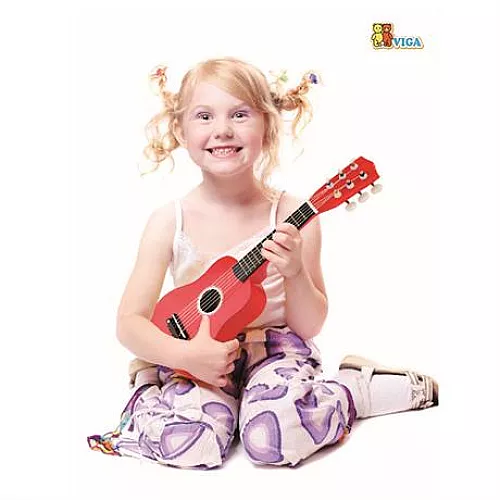 Музыкальная игрушка Красная гитара от Viga Toys Музыкальная игрушка Красная гитара от Viga Toys