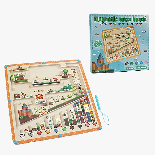 Дерев'яний магнітний лабіринт Маріо