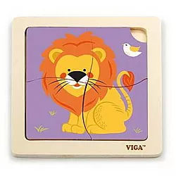 Развивающий мини пазл Лев от Viga Toys