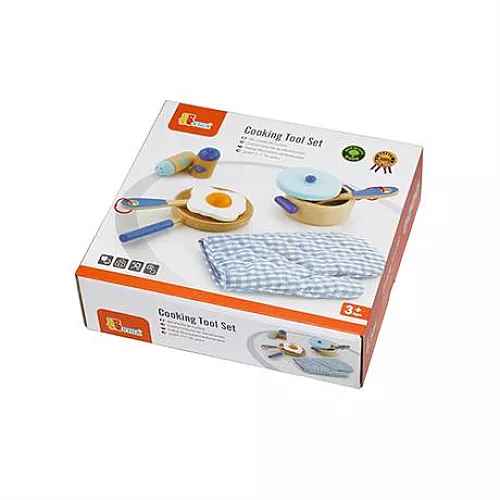 Розвиваючий набір блакитного кольору Маленький кухар від Viga Toys Розвиваючий набір блакитного кольору Маленький кухар від Viga Toys
