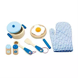 Розвиваючий набір блакитного кольору Маленький кухар від Viga Toys