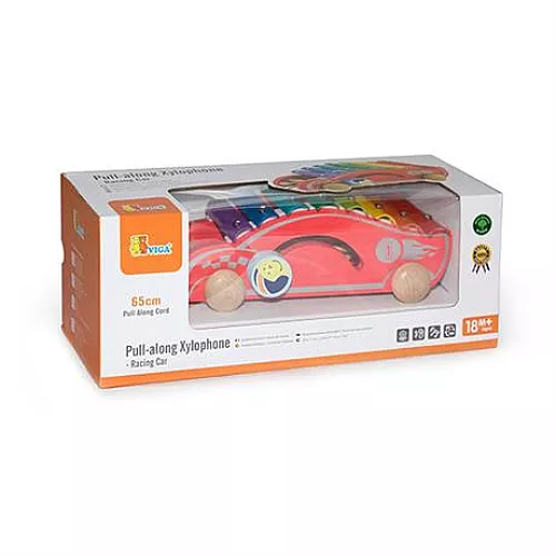 Розвиваюча іграшка каталка ксилофон Машинка від Viga Toys Розвиваюча іграшка каталка ксилофон Машинка від Viga Toys