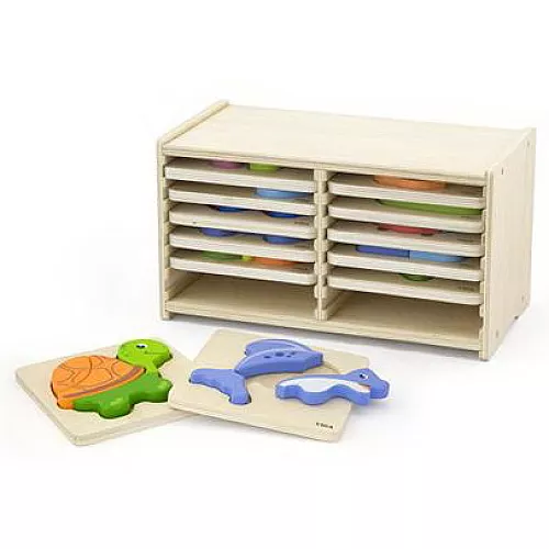 Развивающий набор Объемные пазлы (12 шт) от Viga Toys Развивающий набор Объемные пазлы (12 шт) от Viga Toys