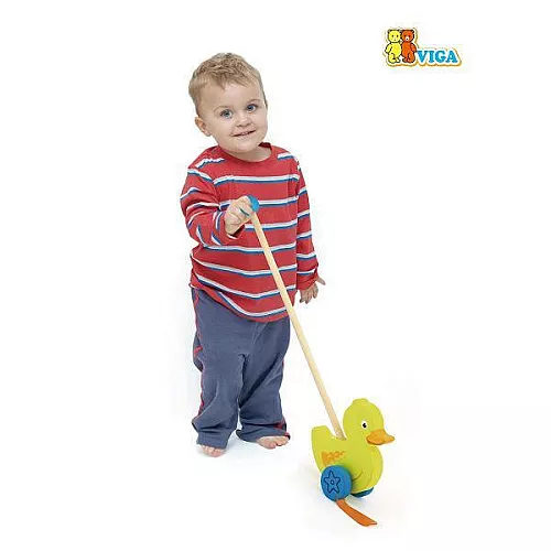 Розвиваюча іграшка каталка Каченя від Viga Toys Розвиваюча іграшка каталка Каченя від Viga Toys
