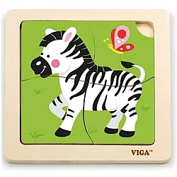 Розвиваючий міні пазл Зебра від Viga Toys