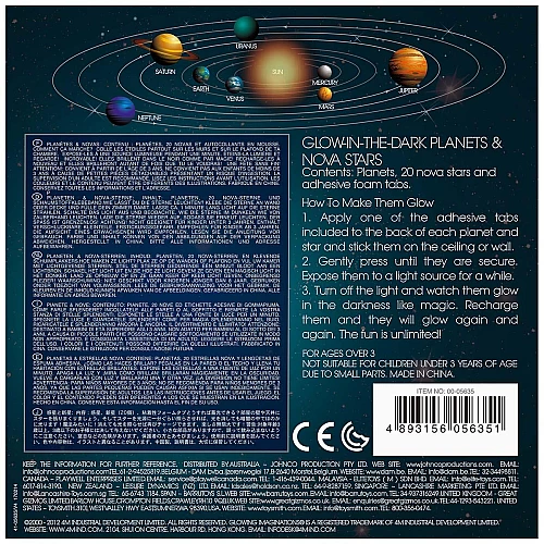 Розвиваючий набір наліпки і блискучі планети і 20 зірок від 4M