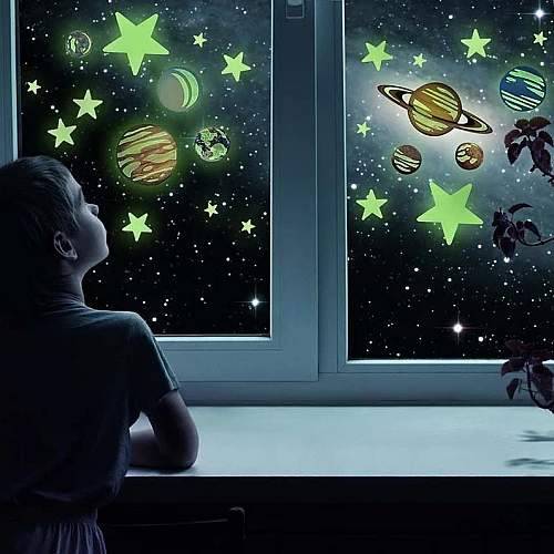 Розвиваючий набір наліпки і блискучі планети і 20 зірок від 4M