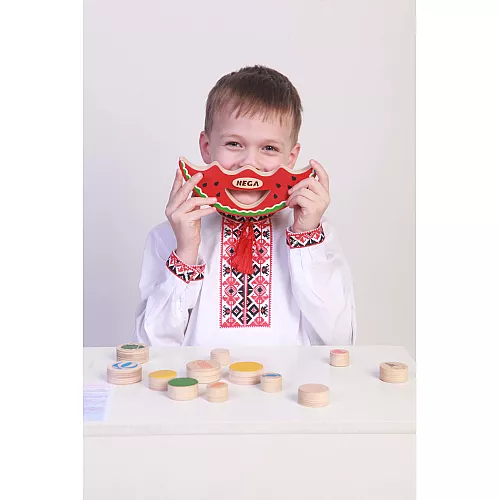 Развивающая игрушка балансир Арбуз Обжора (13 элементов) от Hega