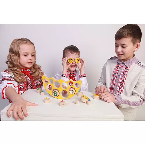 Развивающая игрушка балансир Веселые мышата (15 элементов) от Hega