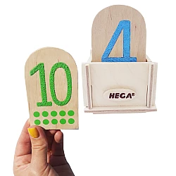 Сенсорный набор Монтессори Цифры и точки №2 от Hega