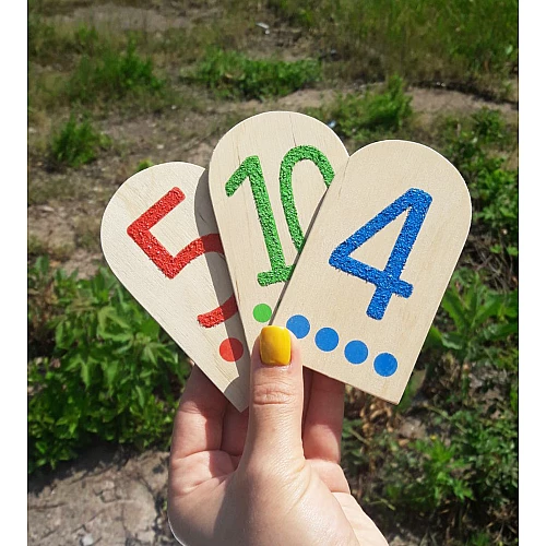 Сенсорный набор Монтессори Цифры и точки №2 от Hega