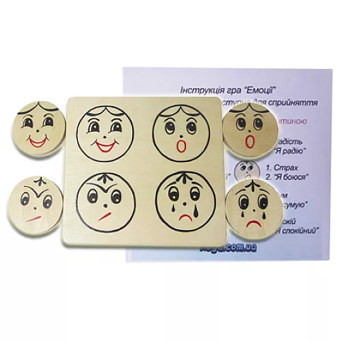 Розвиваючий дидактичний набір Монтессорі Емоції (5 шт) від Hega
