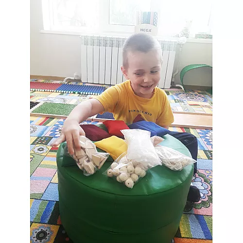 Великий розвиваючий набір Сенсорні мішечки (12 шт) від Hega Великий розвиваючий набір Сенсорні мішечки (12 шт) від Hega