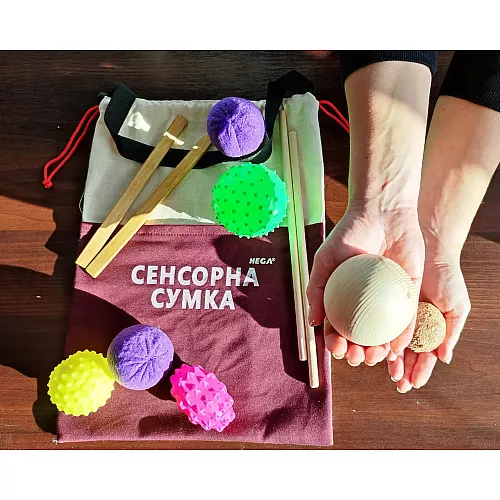 Развивающий игровой набор Сенсорная сумка (25 шт) от Hega Развивающий игровой набор Сенсорная сумка (25 шт) от Hega