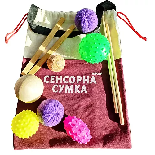 Развивающий игровой набор Сенсорная сумка (25 шт) от Hega Развивающий игровой набор Сенсорная сумка (25 шт) от Hega