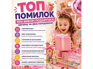 ТОП помилок при виборі подарунка дівчинці на день народження