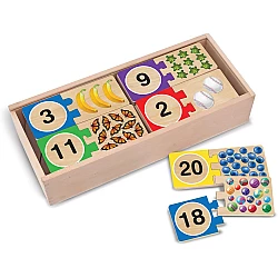 Деревянный набор для счета Пазлы (40 шт) от Melissa & Doug