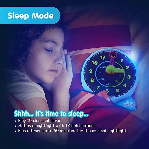 Навчальна іграшка Годинник з підсвічуванням від BEST LEARNING