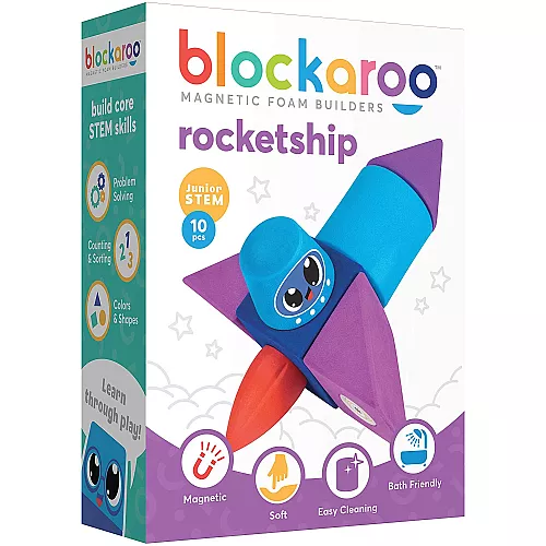 Развивающий конструктор Магнитные блоки Ракета (10 шт) от Blockaroo Развивающий конструктор Магнитные блоки Ракета (10 шт) от Blockaroo