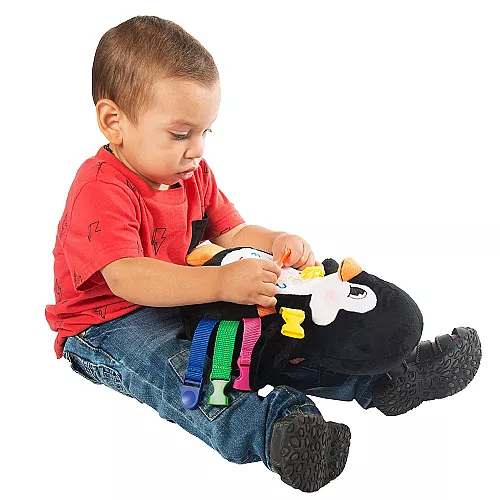 Тактильная игрушка Пингвин с застежками от Buckle Toys Тактильная игрушка Пингвин с застежками от Buckle Toys