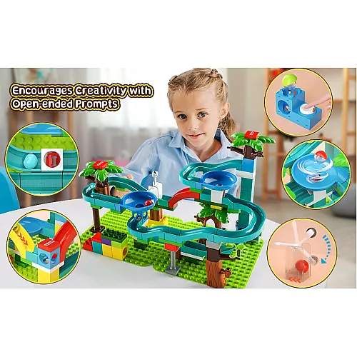 Строительный STEM конструктор лабиринт Джунгли (124 шт) от Burgkidz Строительный STEM конструктор лабиринт Джунгли (124 шт) от Burgkidz