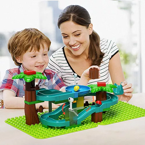 Строительный STEM конструктор лабиринт Джунгли (124 шт) от Burgkidz Строительный STEM конструктор лабиринт Джунгли (124 шт) от Burgkidz