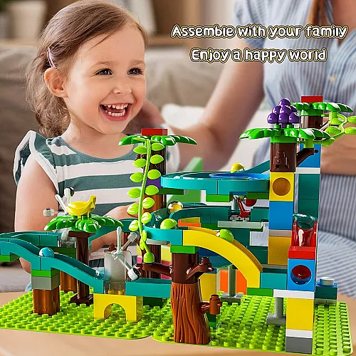 Строительный STEM конструктор лабиринт Джунгли (124 шт) от Burgkidz Строительный STEM конструктор лабиринт Джунгли (124 шт) от Burgkidz