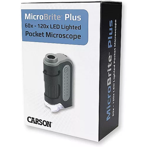 Развивающий научный набор мини Микроскоп 60x-120x с LED подсветкой от Carson Развивающий научный набор мини Микроскоп 60x-120x с LED подсветкой от Carson