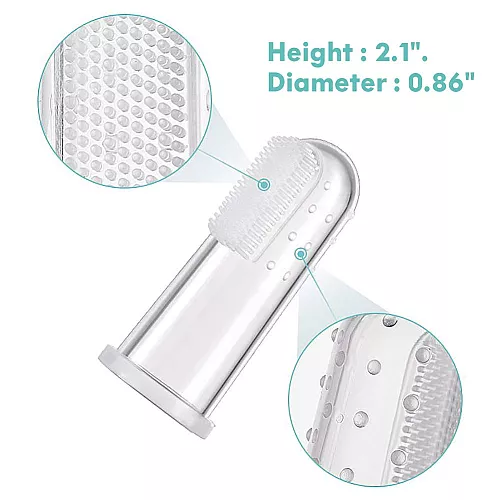 Набір кольорових дитячих зубних щіток на палець (6 шт)