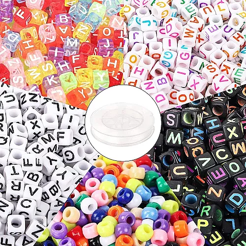 Набор для творчества Бусины с буквами (1400 шт)