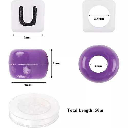 Набор для творчества Бусины с буквами (1400 шт)