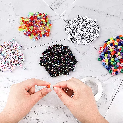 Набор для творчества Бусины с буквами (1400 шт)